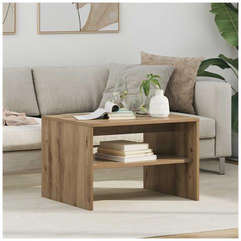 Tavolino da salotto Rovere artigianale 60 x 50 x 40 cm - Foto 2