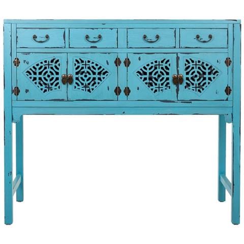 Mobile Da Ingresso In Legno Blu 120x40x102h - Foto 2