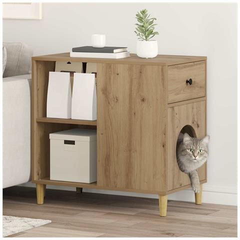 Casa per Gatti Rovere Artigianale 72 x 42.5 x 70 cm - Foto 2