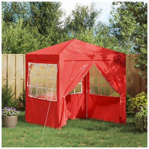 Tenda Party Rosso 200 x 200 x 240 cm PE e Acciaio - Foto 2