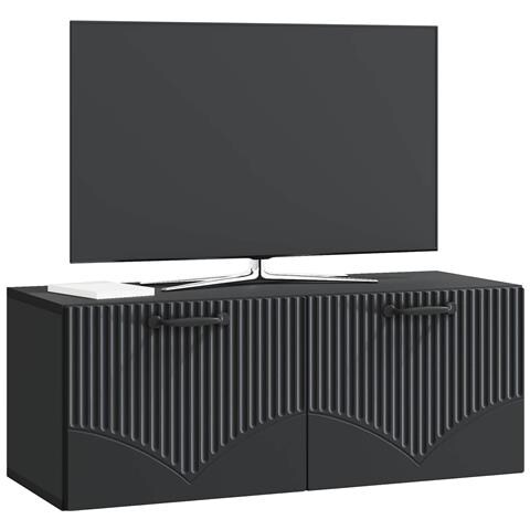 Mobile Porta TV da Muro Nero 78,5 x 31 x 30 cm - Foto 2