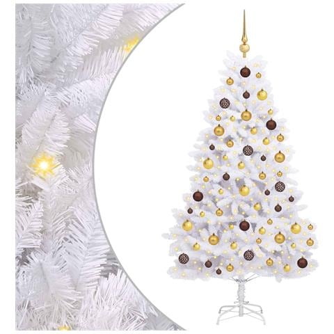 Albero di Natale artificiale 180 cm PVC e Acciaio Bianco - Foto 1