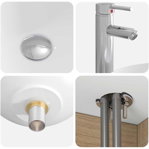 Set di mobili per il bagno 2 pz Rovere Artigianale - Foto 2