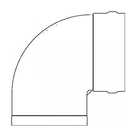 Curva Coassiale 90° M - F 60 Polipropilene (pps) / esterno Alluminio 100 Per Caldaia A Condensazione - Foto 2