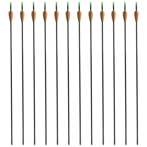 Set 12 Frecce Standard Per Archi Ricurvi 76,2 / 0,6 Cm Fibra Di Vetro - Foto 2
