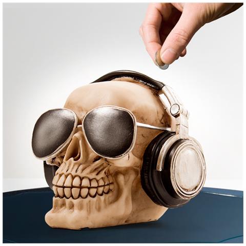 Salvadanaio Skull With Sunglasses H3515204 - Foto 4