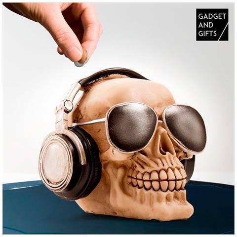 Salvadanaio Skull With Sunglasses H3515204 - Foto 1