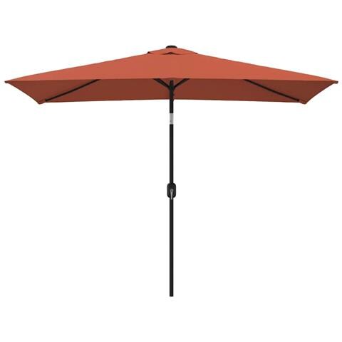 Ombrellone Con Palo In Metallo 300x200 Cm Terracotta - Foto 1