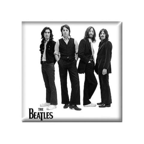 Beatles (the) : White Iconic Image (magnete)  - Foto 1