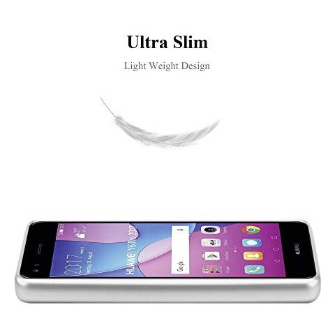 Custodia Compatibile Con Huawei Y6 Pro 2017 In Argento Metallico - Coperchio Protettivo In Silicone Tpu Flessibile - Foto 2