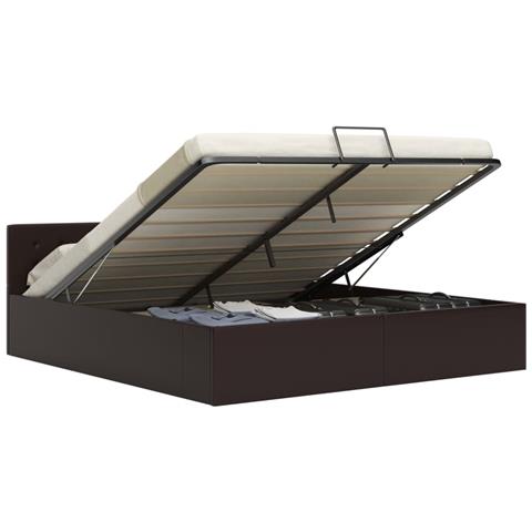 Giroletto Con Contenitore Idraulico Grigio Similpelle 160x200cm - Foto 1