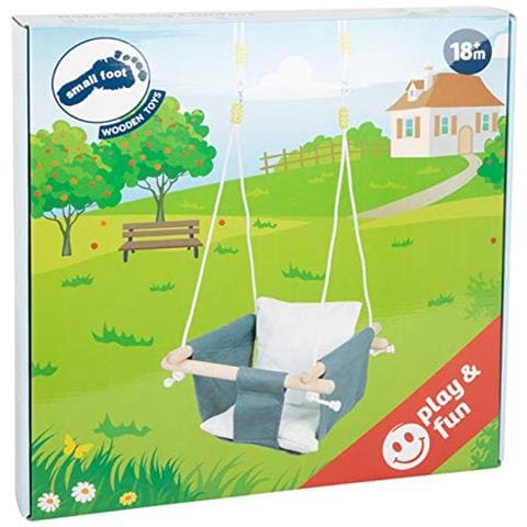 Piccolo Calcio Altalena 11584 Per Bambini Piccoli Comfort In Legno E Tessuto Con Also Da Esterni Corda Regolabiliadatto. - Foto 2
