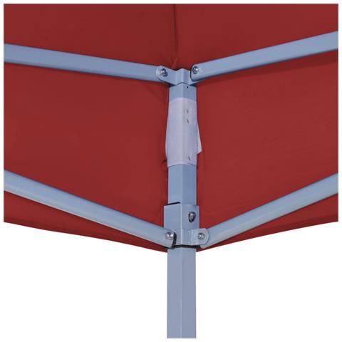 Tetto Per Tendone Per Feste 2x2 M Rosso Borgogna 270 G / m? - Foto 2