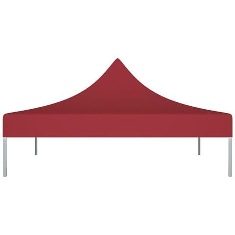 Tetto Per Tendone Per Feste 2x2 M Rosso Borgogna 270 G / m? - Foto 4
