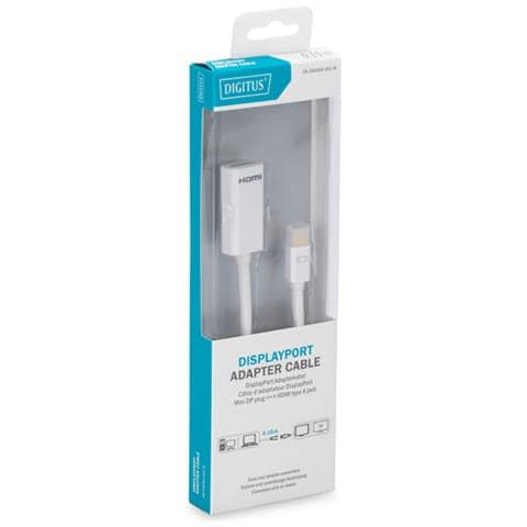 ASSMANN Electronic Mini DP -HDMI type A mini DisplayPort 1.1a HDMI type A Bianco cavo di interfaccia e adattatore - Foto 2