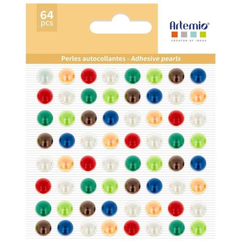64 Perline Adesive Multicolori - Foto 1