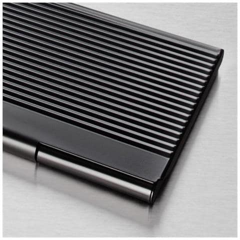 Vz134 Portabiglietti Da Visita Metallo Nero - Foto 3