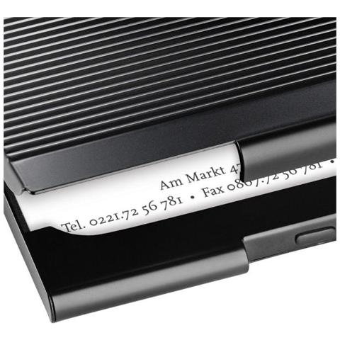 Vz134 Portabiglietti Da Visita Metallo Nero - Foto 2