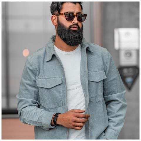 Bracciale da Uomo in Pelle, ""Proud"", 23cm, Nero - Foto 2