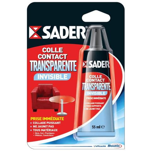 Adesivo Gel Di Contatto In Neoprene Sader - Invisibile - A Presa Immediata - 55ml - Foto 1