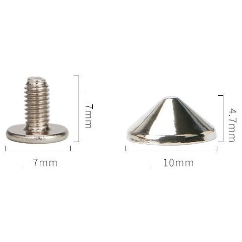 50 Pezzi In Lega Di Zinco Punk Cool Fai Da Te Gotico Piramide Rivetti Silver - Foto 4