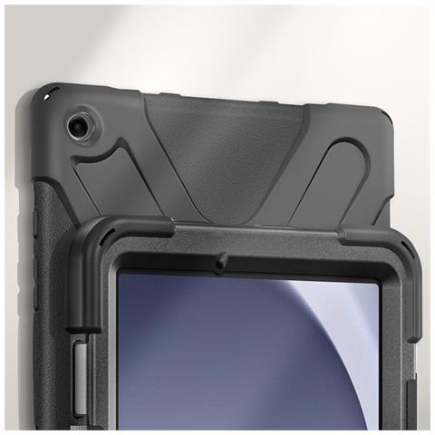 Cover Anti-urto Per Galaxy Tab A9 Plus Cavalletto E Manico Ruotabile, Nero - Foto 5
