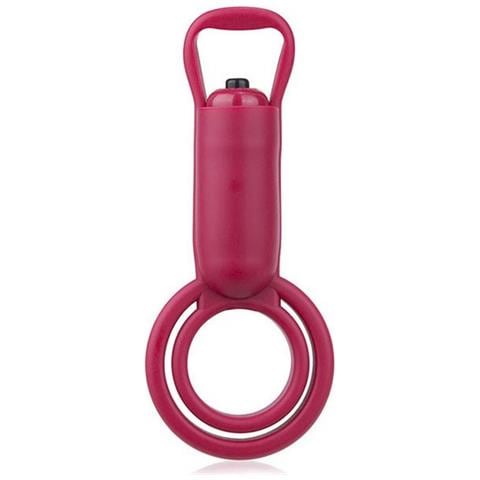 Anello Fallico Vibraring The Screaming O Omego Rosso Granato - Foto 1
