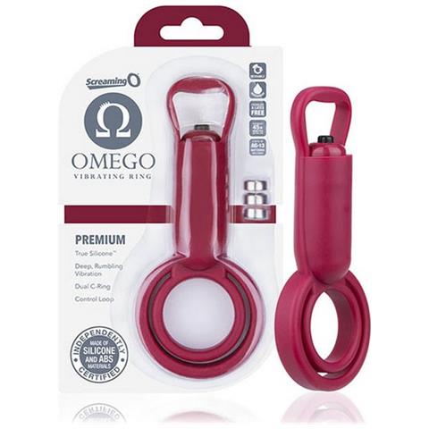 Anello Fallico Vibraring The Screaming O Omego Rosso Granato - Foto 2