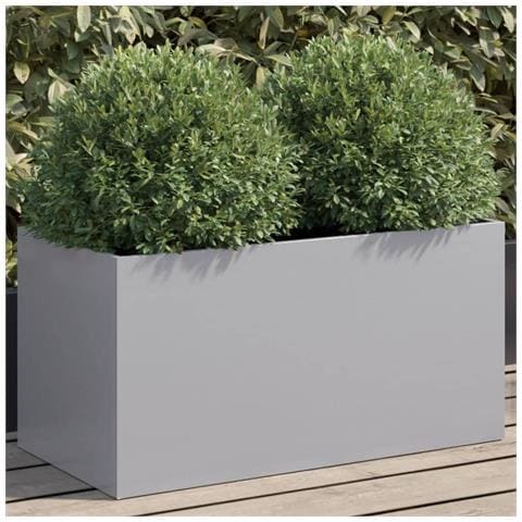 Fioriera Argento 62x30x29 Cm In Acciaio Zincato - Foto 10