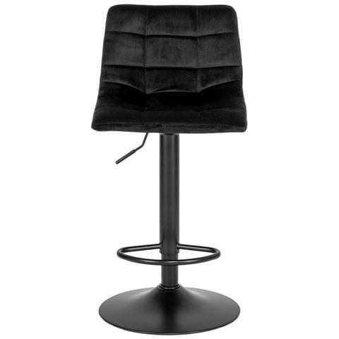 Set 2 Sgabelli Alti Middelfart - Nero - Velluto - 43x43x108 Cm - Foto 2