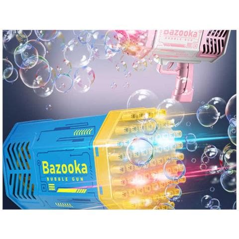 Bazooka Per Bolle 69 Fori Led - Modello Bubble Gun, Bianco - Foto 2