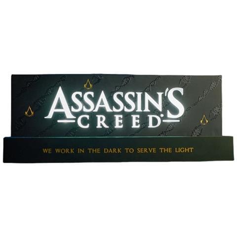 Luce Notturna Neon Wireless Assassin's Creed Ricaricabile, Bianco / Nero - Foto 1