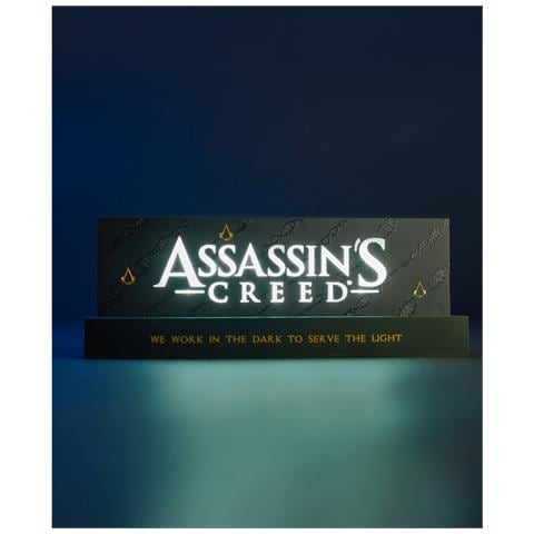 Luce Notturna Neon Wireless Assassin's Creed Ricaricabile, Bianco / Nero - Foto 3