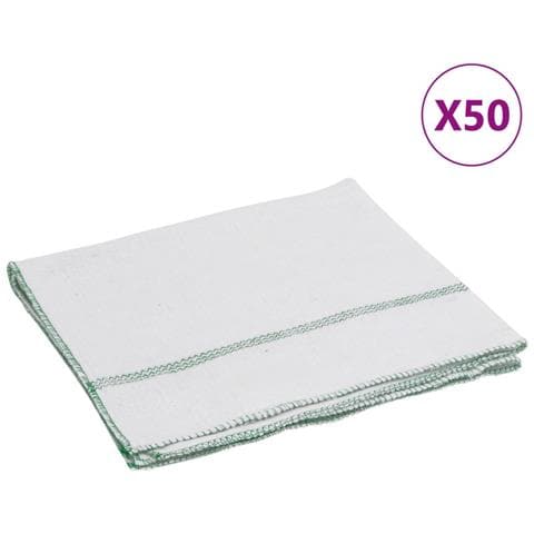 Panni per la Pulizia 50pz Righe Bianche e Verdi 50x60 cm - Foto 1