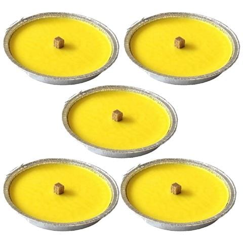 5 Candele Citronella Fiaccola In Alluminio Anti Zanzare Profumo Ambiente 15 Cm - Foto 1