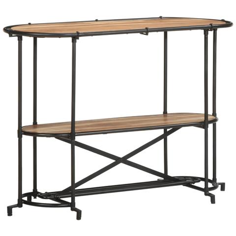 Tavolo Consolle 110x42x76 Cm In Legno Massello Di Acacia - Foto 2