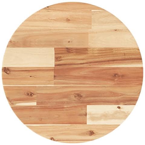 Piano Tavolo Rotondo 40x2 Cm In Legno Massello Di Acacia - Foto 2
