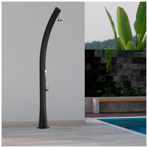 Rio Ss0935 Black Doccia A Riscaldamento Solare Curva In Polietilene Da 25l Lavapiedi Nera - Foto 1