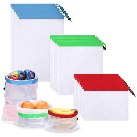 Sacchetti A Rete Per Organizzare I Prodotti 20 Pezzi Dimensioni Assortite - Foto 1