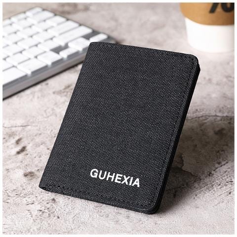 Portafoglio Minimalista Sottile Con Blocco Rfid Black - Foto 1