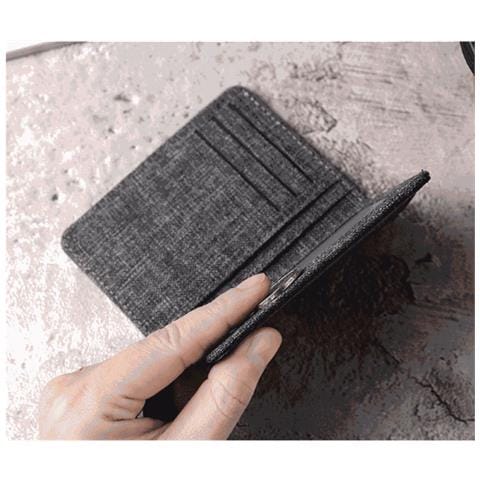 Portafoglio Minimalista Sottile Con Blocco Rfid Black - Foto 4