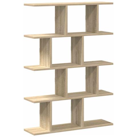 Mensola A Cubo Da Muro 12 Scomparti In Truciolato Rovere Sonoma - Foto 2