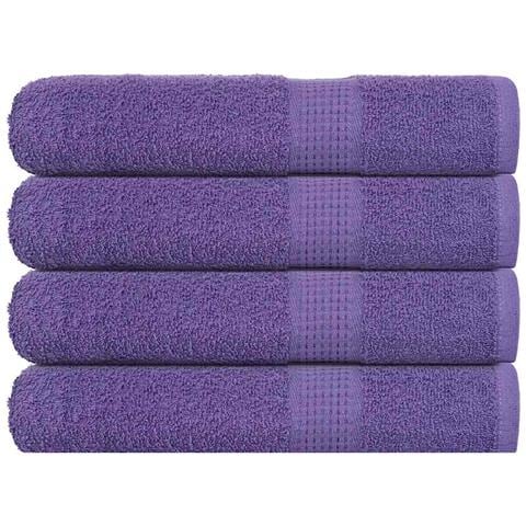 Asciugamani Per Sauna 4 Pz Viola 80x200cm 360g/m 100% Cotone - Foto 1