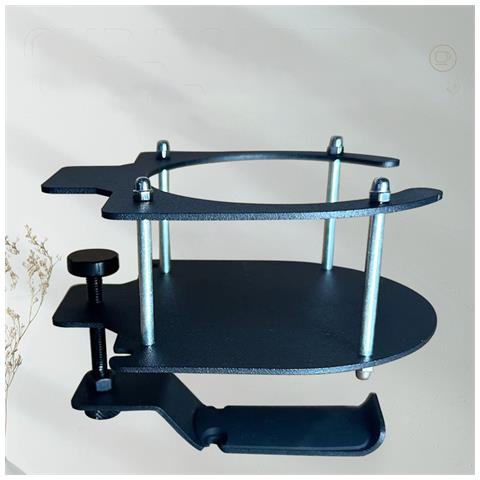 Supporto Per Cuffie Con Portabicchieri - Nero - Foto 2