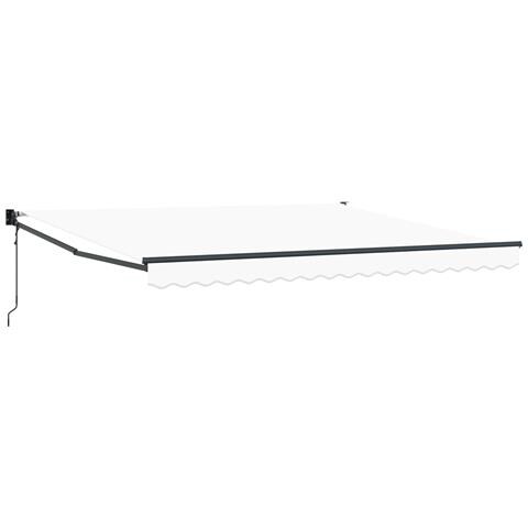 Tenda Retrattile Automatica  Bianca 400x300 cm, Tessuto di ricambio per tenda  per telaio 4x3 m Bianca - Foto 1