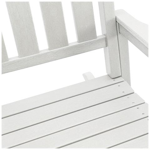 Sedia a dondolo da giardino 2 pcs Bianco 70x92x107.5 cm HDPE, Sedia a dondolo Bianco 70x92x108 cm HDPE - Foto 9