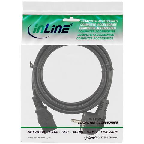 Cavo alimentazione, Spina Shucko CEE-7/7 90° a Presa IEC-320-C13, 0,3m - Foto 2