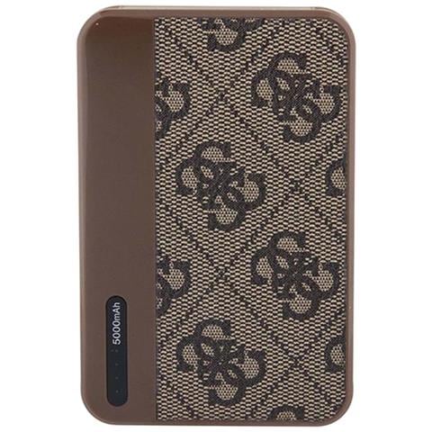 Powerbank 5000mah 15w Con Motivo 4g E Logo In Metallo, Marrone - Foto 1