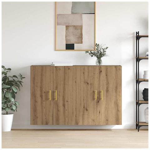 Armadi da Muro 2 pcs rovere artigianale 69.5 x 34 x 90 cm - Foto 2