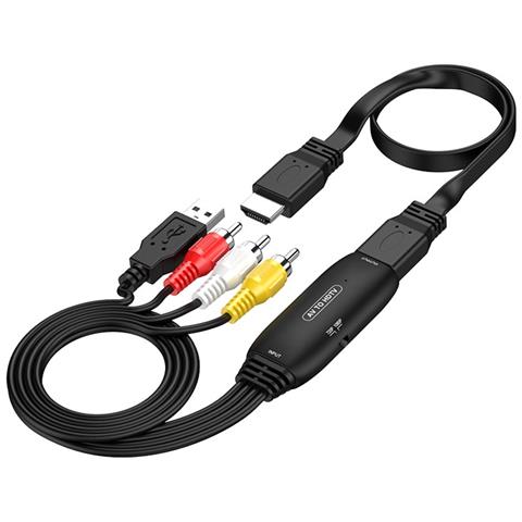 Convertitore Av A Hdmi - Adattatore Av2hdmi Con Cavo A 2 Estremità, Connettore Femmina Per Connettività Avanzata - Foto 1